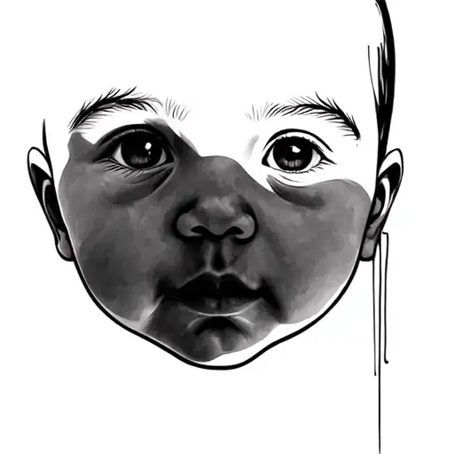 Baby Face Outline