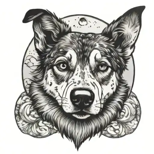 Dog Face Below The Moon