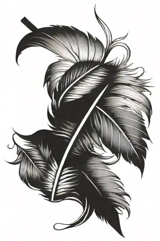 Turkey Feather With Turkey Track Winding