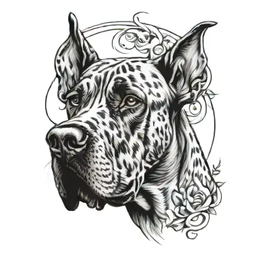 Great Dane Line Art