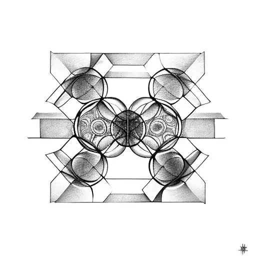 Sacred Geometry Double Helix Infused With Ancient Temples And Space