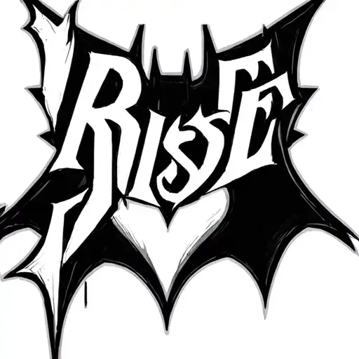 Batman Logo With Word Rise