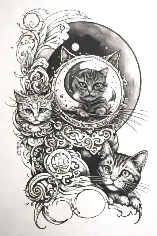 Moon And Cat