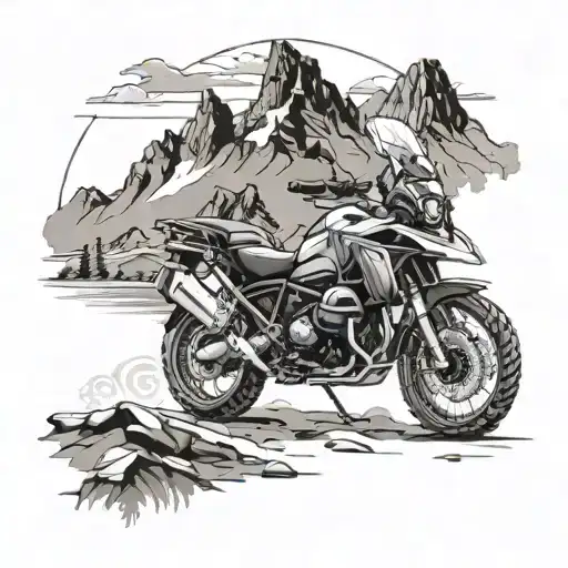 850 Gs Adventure With Mountains In Background