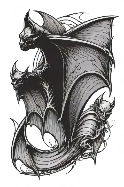 Bat Symbol With Stripes