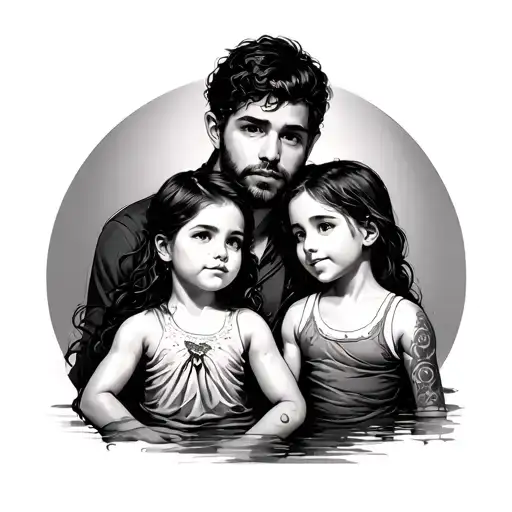 Father 2 Girls 1 Boy