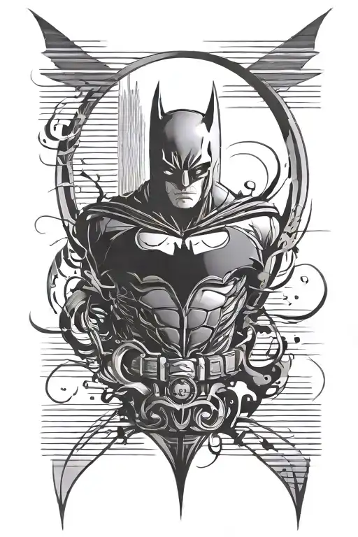 Batman Symbol With Stripes Minimal Details