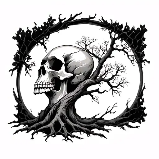 Skull Dead Tree