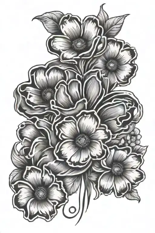 Textured Dog Paw Print With The Name Storm Surrounded By Poppy Flowers