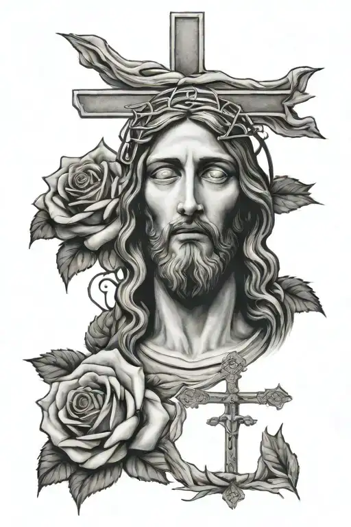 Roses And Jesus Christ