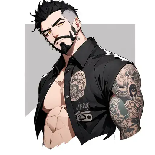 Saxaul Anime Guy With Black Hair Without A Beard
