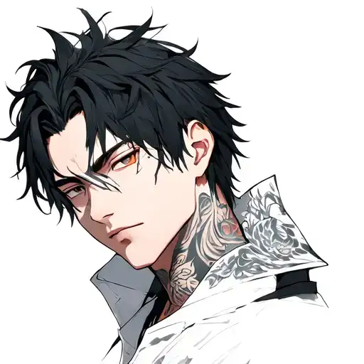 Saxual Anime Guy With Black Hair