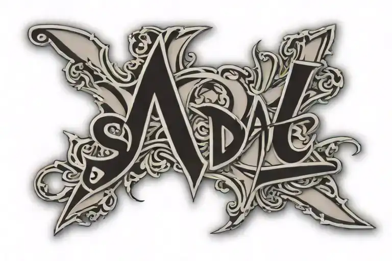 The Word Sade In A Cool Font