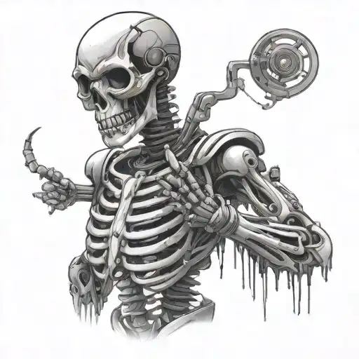 Robot Skeleton Holding