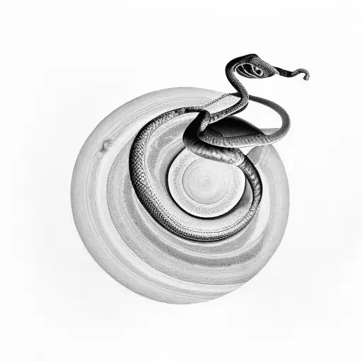 Snake Wrapping Around Saturn