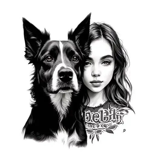 Detour Of A Photo With Her Dog Girl