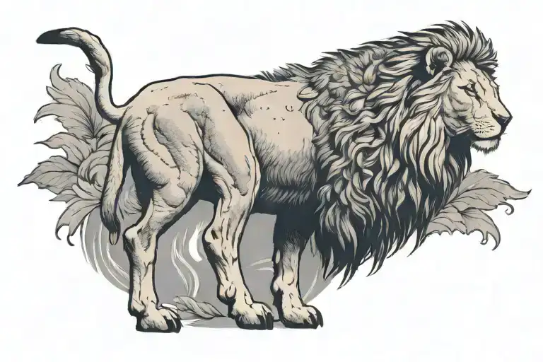 Lamb Standing With Lion