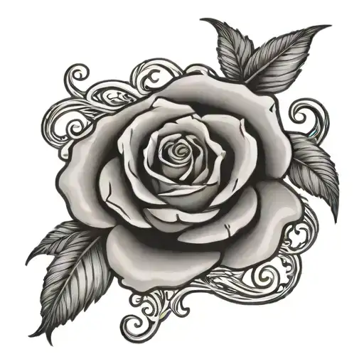 Name Ixchel With A Rose Intertwined