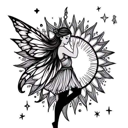 Sun And Stars With Fairy And Hula Hoop