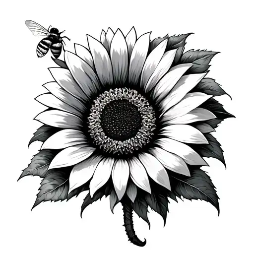 Flower Made Sunflower Bee