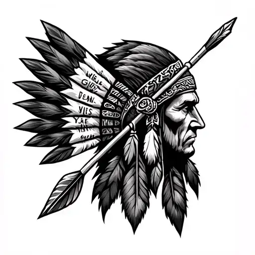 A Native Warriors Arrow With Bible Verse