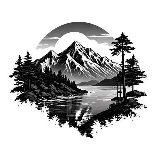 Colorado Mountains In Oahu Outlined