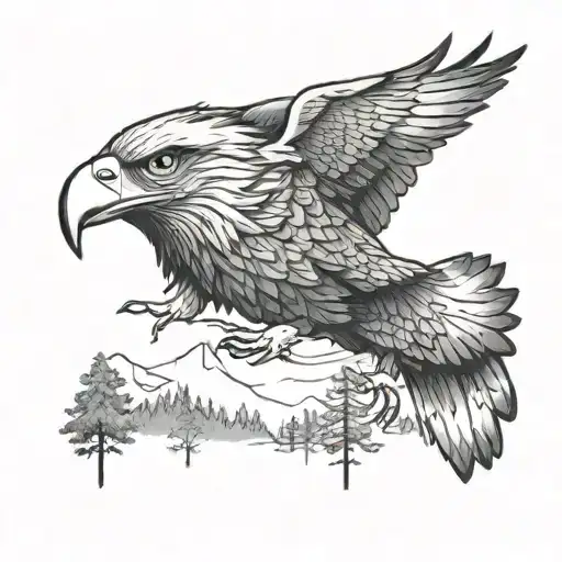 Eagle Head And Woods