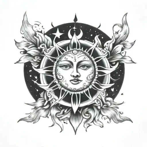 Sun And Moon And Stars