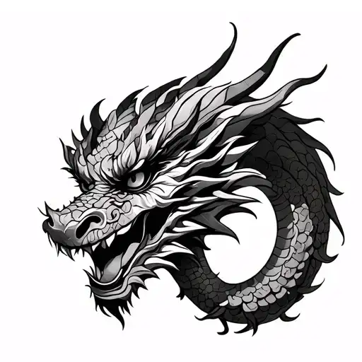 Dragon And Oni Mask