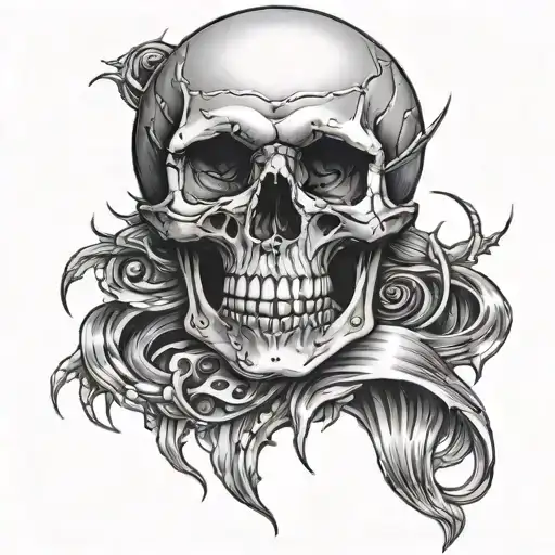 Skull With Nails In It's Eyes