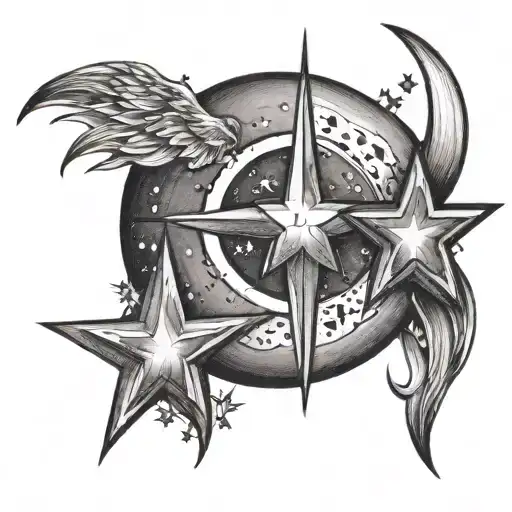 Moon And 3 Stars Aim