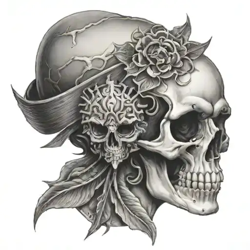 Skull With Nails In It's Eyes