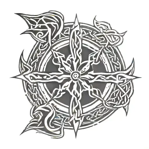 Celtic Vegvisir Symbol Intertwined