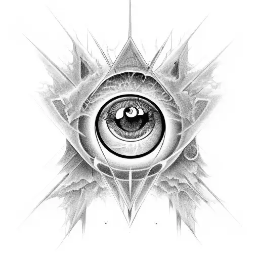 Satanic Eye External Full Black Background