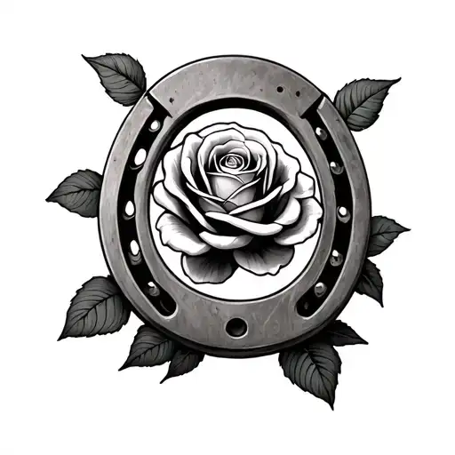 Horseshoe With Rose Inside