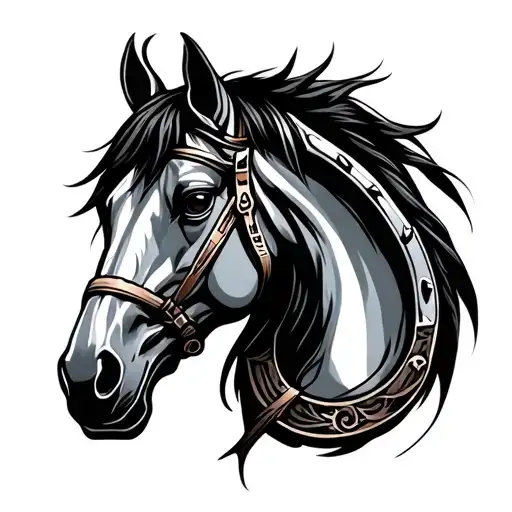 Horse Shoe Made Of Knives