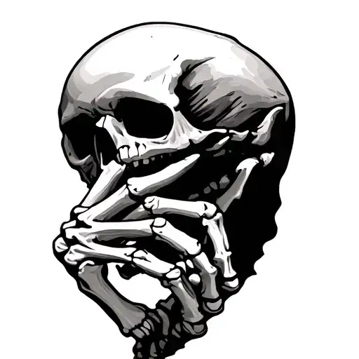 Skeleton Hand Reaching To Choke Throat