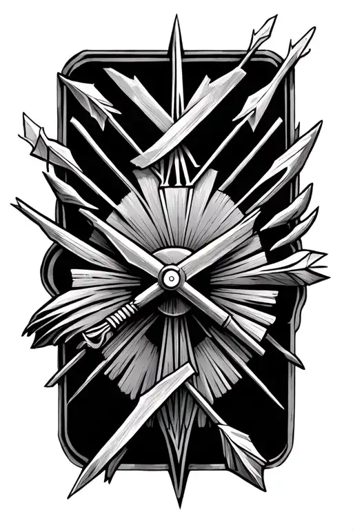 Roman Numerals And Arrows Pointing