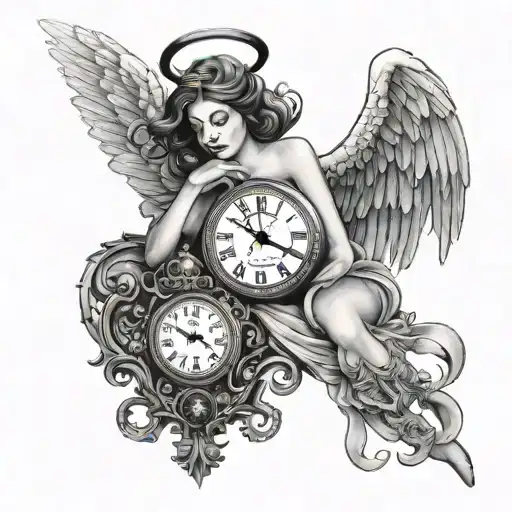 Angel And Clocks