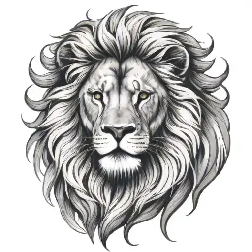 A Majestic And Nobel Lion Head With Mesmerizing Eyes