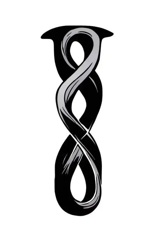 J With Infinity Symbol Intertwined