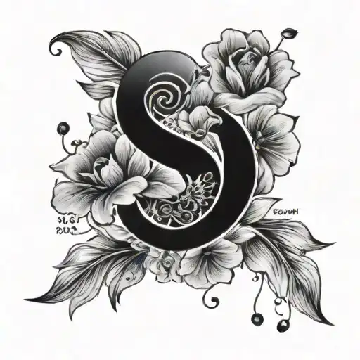 Semicolon With Flowers Wrist
