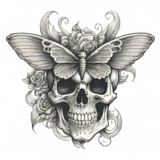 Butterfly Skull Wings Made