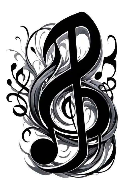 Music Note Intertwined
