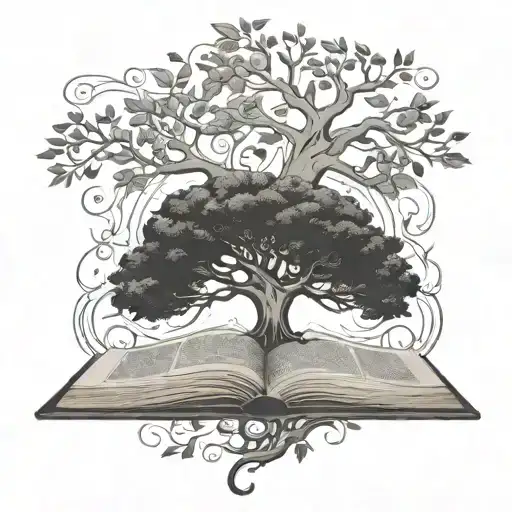 Tree Of Life And Book Open