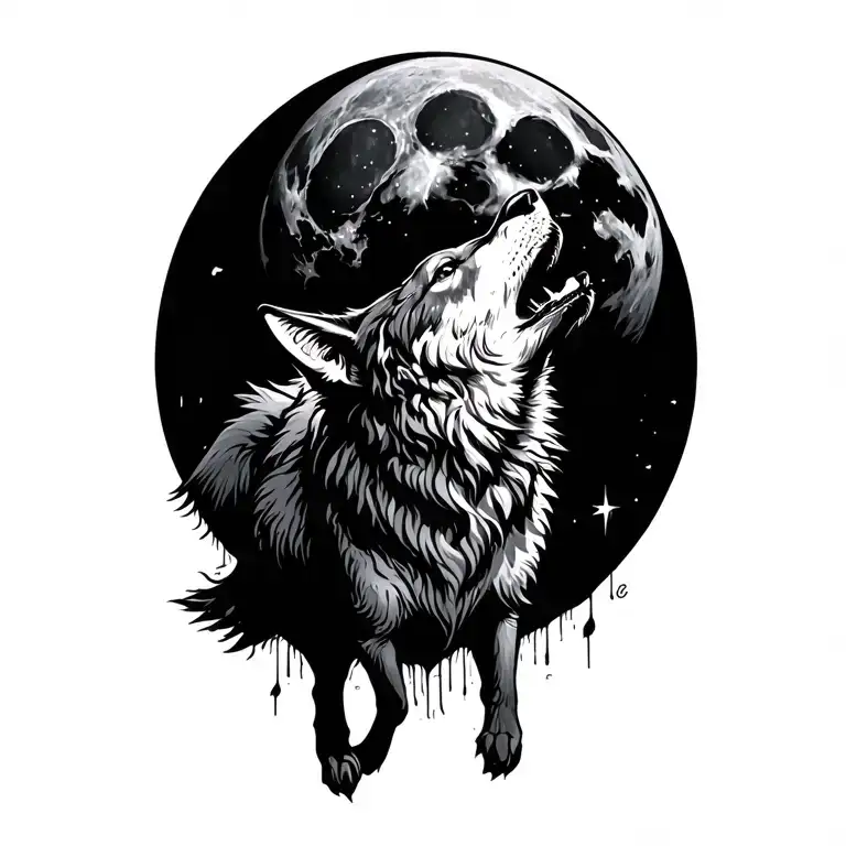 Wolf Howling At The Moon