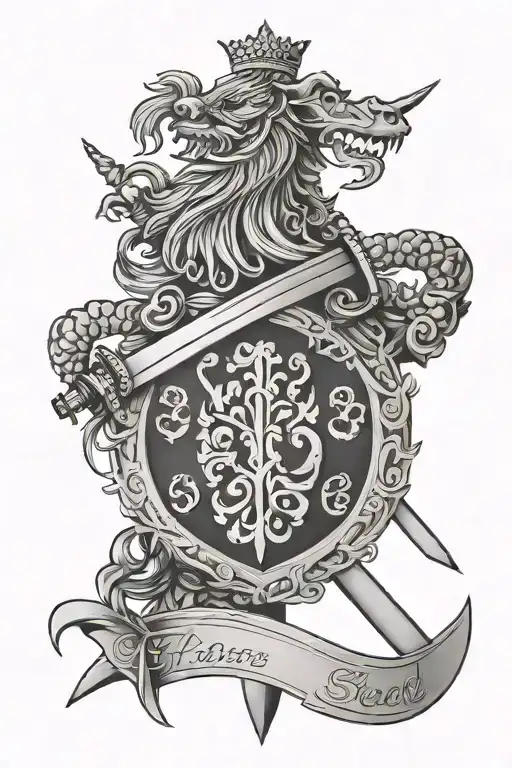 Fraser Clan Crest Scotland Sword