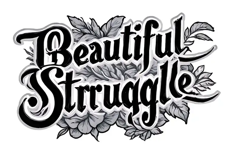 Beautiful Struggle Wording Logo