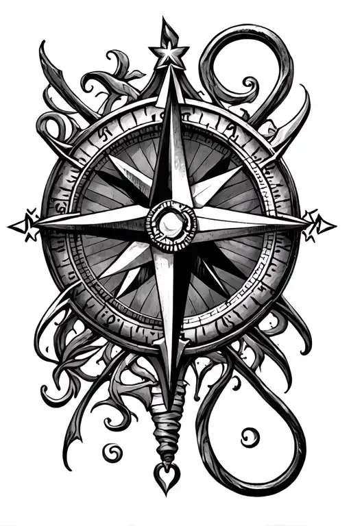 Compass With Cross With God