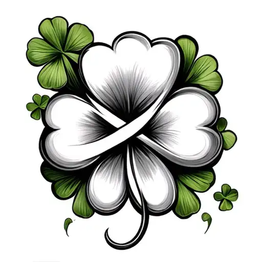 Four Leaf Clover And Infinity Symbol